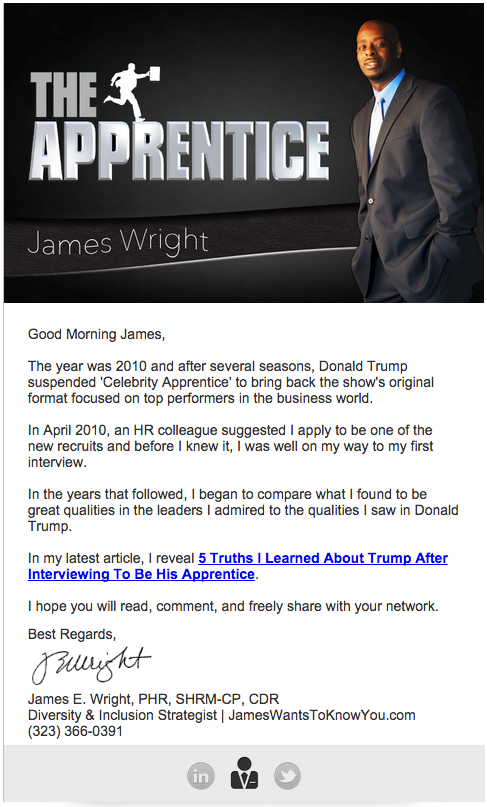 The Apprentice Email
