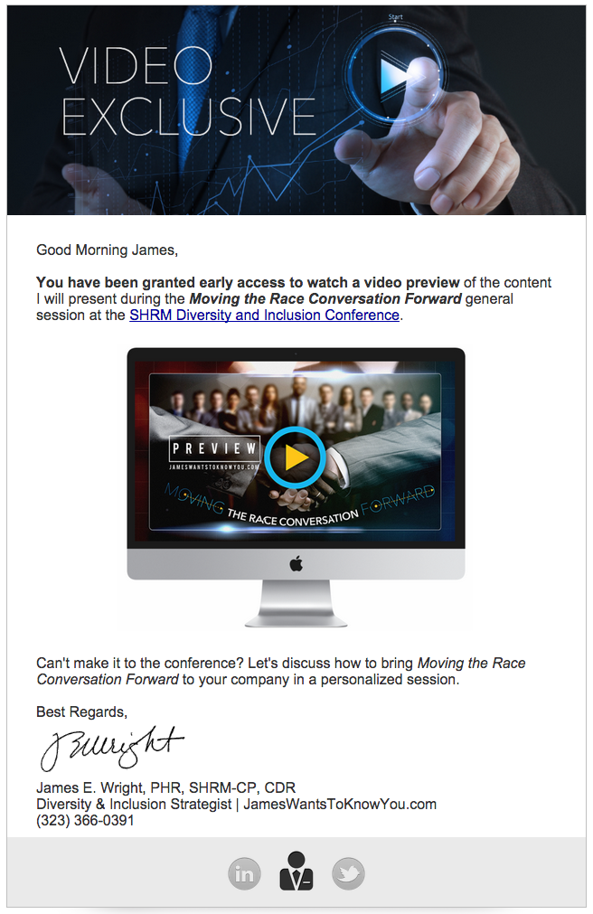 Video Exclusive Email